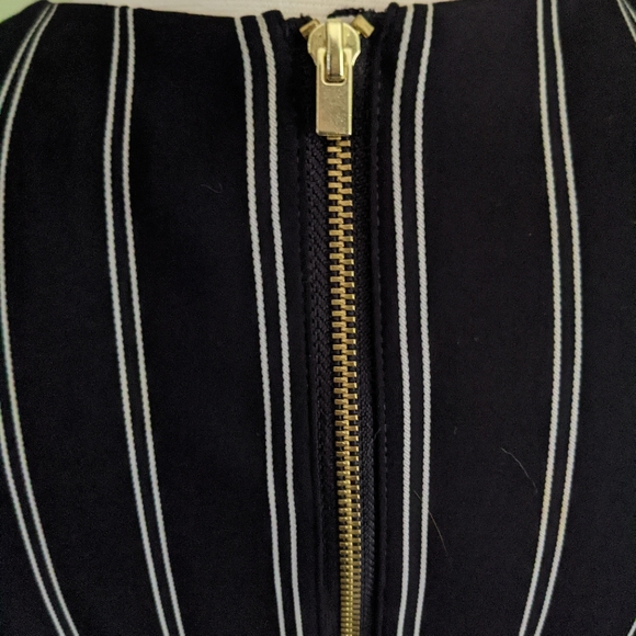EXPRESS Pinstripe Belted Dress - Picture 3 of 6